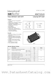 40MT120UHT datasheet pdf International Rectifier