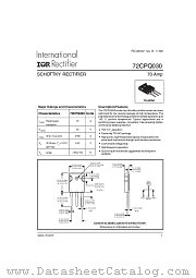 72CPQ030 datasheet pdf International Rectifier