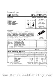 HFA100MD60D datasheet pdf International Rectifier