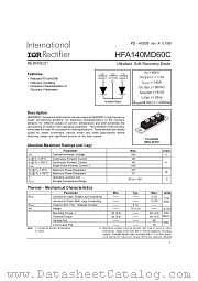 HFA140MD60C datasheet pdf International Rectifier