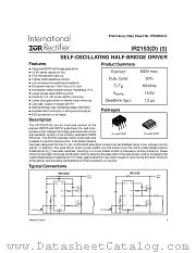 IR2153 datasheet pdf International Rectifier