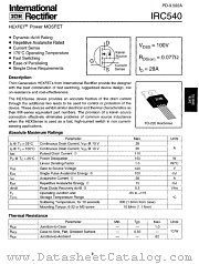 IRC540 datasheet pdf International Rectifier