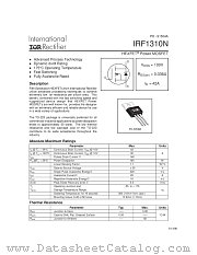 IRF1310N datasheet pdf International Rectifier