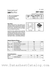 IRF1902TR datasheet pdf International Rectifier