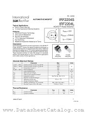 IRF2204L datasheet pdf International Rectifier