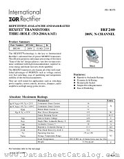 IRF240 datasheet pdf International Rectifier