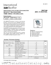 IRF340 datasheet pdf International Rectifier