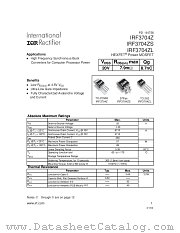 IRF3704Z datasheet pdf International Rectifier