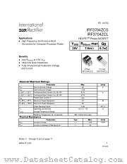 IRF3704ZCLPBF datasheet pdf International Rectifier