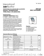 IRF440 datasheet pdf International Rectifier