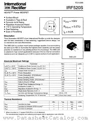 IRF520STRL datasheet pdf International Rectifier