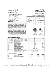 IRF540NLPBF datasheet pdf International Rectifier