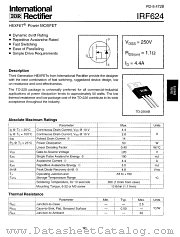 IRF624 datasheet pdf International Rectifier