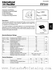 IRF644 datasheet pdf International Rectifier