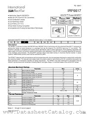 IRF6617 datasheet pdf International Rectifier