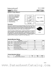 IRF7301 datasheet pdf International Rectifier