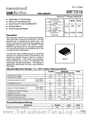 IRF7319TR datasheet pdf International Rectifier