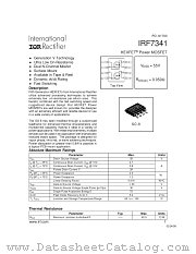 IRF7341 datasheet pdf International Rectifier