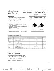 IRF740ASTRR datasheet pdf International Rectifier