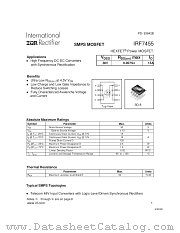 IRF7455 datasheet pdf International Rectifier