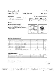 IRF7470 datasheet pdf International Rectifier