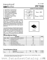 IRF7506TR datasheet pdf International Rectifier