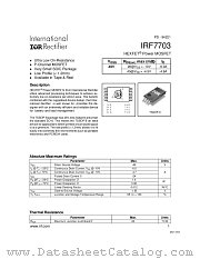 IRF7703TR datasheet pdf International Rectifier