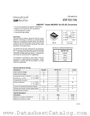 IRF7811W datasheet pdf International Rectifier