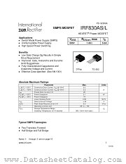 IRF830AL datasheet pdf International Rectifier