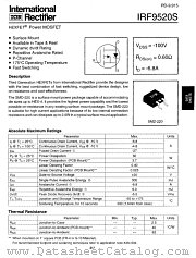 IRF9520S datasheet pdf International Rectifier