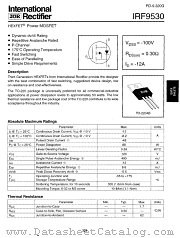 IRF9530 datasheet pdf International Rectifier