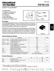 IRF9610STRL datasheet pdf International Rectifier