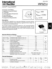 IRF9Z14 datasheet pdf International Rectifier