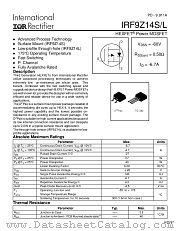 IRF9Z14S datasheet pdf International Rectifier