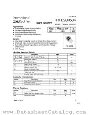 IRFB20N50KPBF datasheet pdf International Rectifier