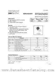 IRFB42N20D datasheet pdf International Rectifier