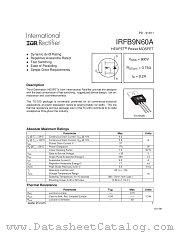 IRFB9N60APBF datasheet pdf International Rectifier