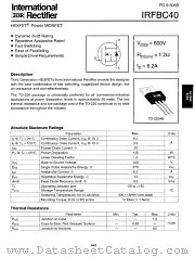 IRFBC40 datasheet pdf International Rectifier