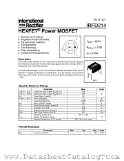 IRFD214 datasheet pdf International Rectifier