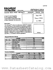 IRFK6H054 datasheet pdf International Rectifier