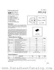 IRFL110 datasheet pdf International Rectifier