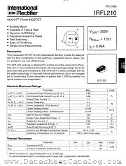 IRFL210TR datasheet pdf International Rectifier