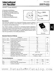 IRFP450PBF datasheet pdf International Rectifier