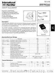 IRFPE50PBF datasheet pdf International Rectifier