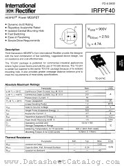 IRFPF40PBF datasheet pdf International Rectifier