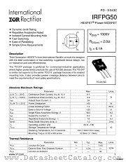 IRFPG50 datasheet pdf International Rectifier