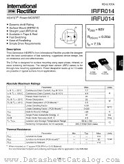 IRFR014TRL datasheet pdf International Rectifier