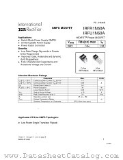 IRFR1N60ATR datasheet pdf International Rectifier