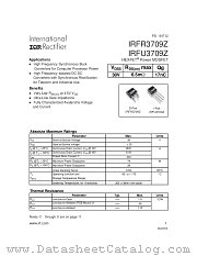 IRFU3709ZPBF datasheet pdf International Rectifier