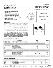 IRFR5505TRL datasheet pdf International Rectifier